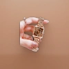 Rose gold square quartz watch for ladies, simple and fashionable details Picture